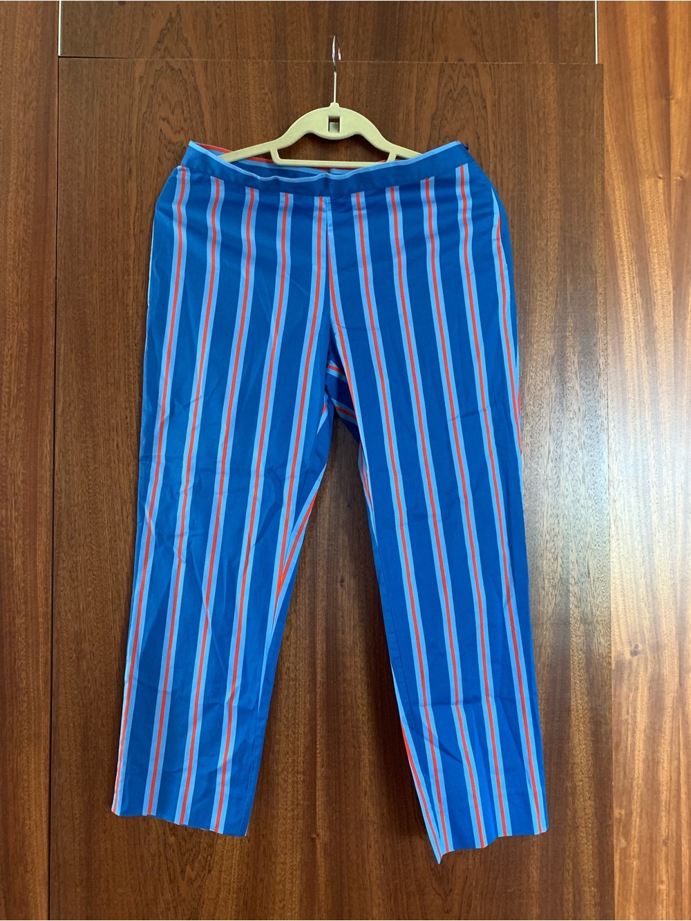 Socapri Blue Striped Cropped Pants